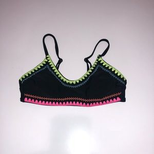neon/black swimsuit